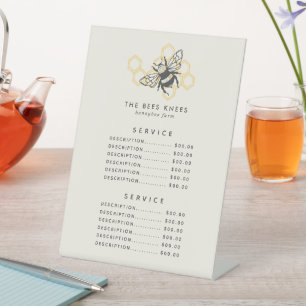 Signe De Table Logo Abeille Vintage Prix de Service de l'Abeille