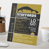 Signe De Table Logo automobile, concessionnaire automobile public (In SItu)