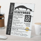 Signe De Table Logo automobile, concessionnaire automobile public (In SItu)