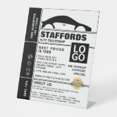 Signe De Table Logo automobile, concessionnaire automobile public (Recto)