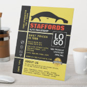 Signe De Table Logo automobile, concessionnaire automobile public (In SItu)