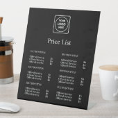 Signe De Table Logo Black Business | Affichage du tarif personnal (In SItu)