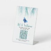 Signe De Table Logo d'accueil de l'inscription du code QR sans co (Recto)