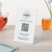 Signe De Table Logo d'achat de code QR, Laisser un commentaire (In SItu)