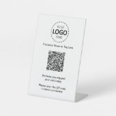 Signe De Table Logo d'achat de code QR, Laisser un commentaire (Recto)