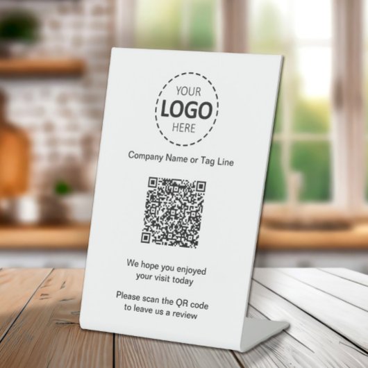 Signe De Table Logo d'achat de code QR, Laisser un commentaire