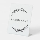 Signe De Table Logo d'affaires botanique élégant (Recto)