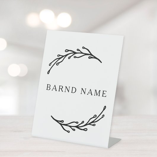 Signe De Table Logo d'affaires botanique élégant