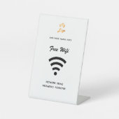 Signe De Table Logo d'affaires Internet Wifi blanc (Recto)