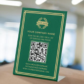 Signe De Table Logo de code QR d'entreprise Services clients Gree