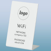 Signe De Table Logo de code WiFi pour les entreprises Internet