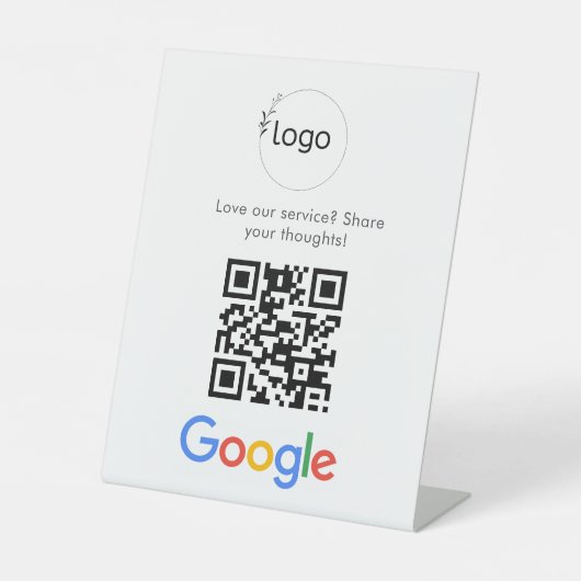 Signe De Table Logo de l'entreprise Avis Google site web scan Imp (Recto)