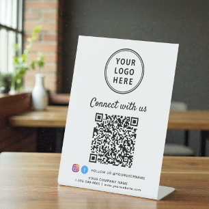 Signe De Table Logo de l'entreprise Connectez-vous avec nous Crée
