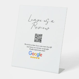 Signe De Table logo de l'entreprise de révision Google Scan QR ré