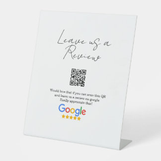 Signe De Table logo de l'entreprise de révision Google Scan QR ré