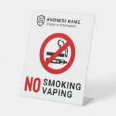 Signe De Table Logo de l'ID entreprise | Non-tabagisme (Recto)