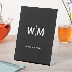 Signe De Table Logo de marque noire   Entreprise