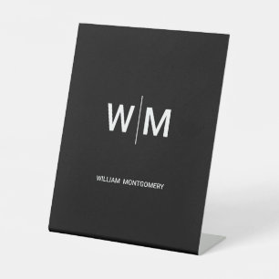 Signe De Table Logo de marque noire Entreprise