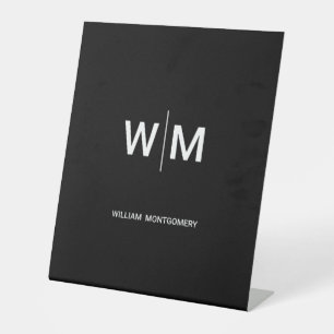 Signe De Table Logo de marque noire Entreprise