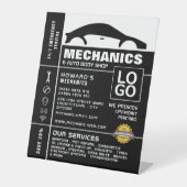 Signe De Table Logo de voiture, mécanique automobile et réparatio (Recto)