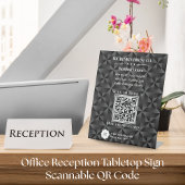 Signe De Table Logo d'entreprise 3D Urban Black Gradient Code QR