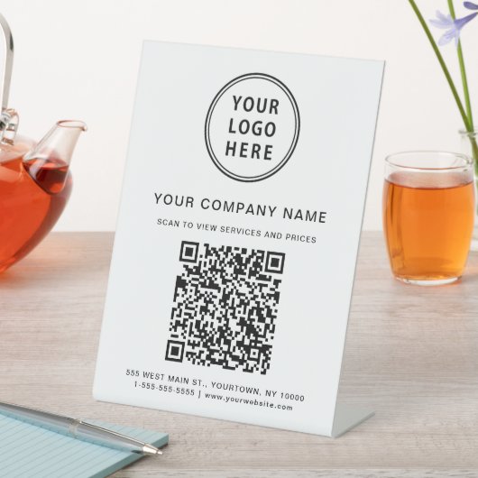 Signe De Table Logo d'entreprise Créez votre code QR (In SItu)