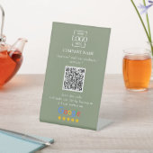 Signe De Table Logo d'entreprise de code QR de critiques Google p (In SItu)