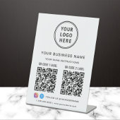 Signe De Table Logo d'entreprise de médias sociaux à double code