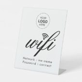 Signe De Table Logo d'entreprise du code de mot de passe WiFi (Recto)