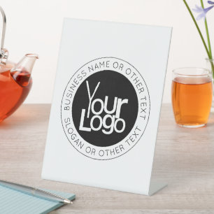 Signe De Table Logo d'entreprise et texte moderne simple modifiab