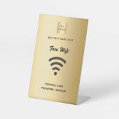 Signe De Table Logo d'entreprise Internet Wifi or (Recto)