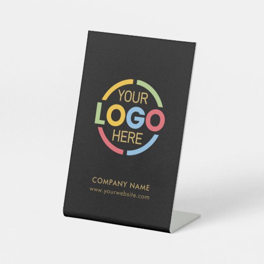 Signe De Table Logo d'entreprise moderne Black Gold Entreprise (Recto)