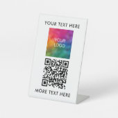 Signe De Table Logo d'entreprise - Texte personnalisable Modèle s (Recto)