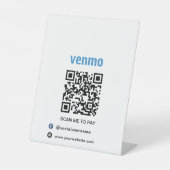 Signe De Table Logo d'entreprise Venmo QR Code paiement - Analyse (Recto)
