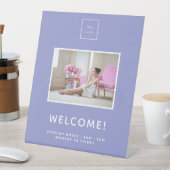 Signe De Table Logo d'entreprise violet lavande photo bienvenue (In SItu)