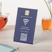 Signe De Table Logo d'entreprise Wifi qr code scan pour connecter (In SItu)