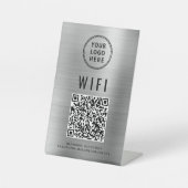 Signe De Table Logo d'entreprise Wifi QR Code Scan pour connecter (Recto)