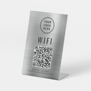 Signe De Table Logo d'entreprise Wifi QR Code Scan pour connecter