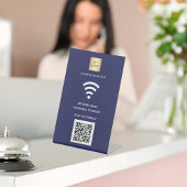 Signe De Table Logo d'entreprise Wifi qr code scan pour connecter
