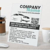 Signe De Table Logo Fast Car, Auto Dealership Publicité (In SItu)