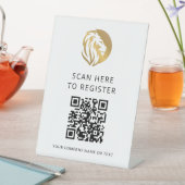 Signe De Table Logo Lion Code QR Connexion (In SItu)