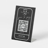 Signe De Table Logo minimal du code QR de l'analyse de paiement é (Recto)