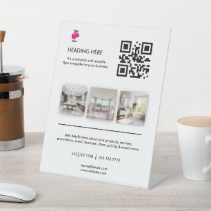 Signe De Table Logo Minimal Photo Entreprise Marketing