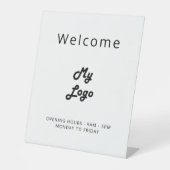 Signe De Table Logo noir blanc accueil entreprise (Recto)