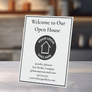 Signe De Table Logo personnalisé de l'entreprise immobilière Ouvr