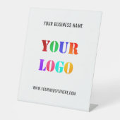 Signe De Table Logo personnalisé Votre bureau d'affaires personna (Recto)