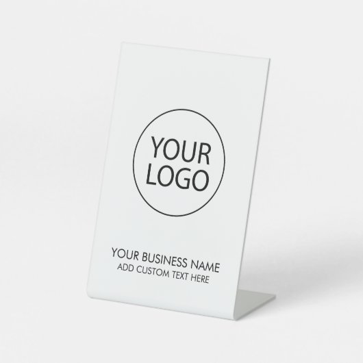 Signe De Table Logo professionnel et entreprise de texte Blanc (Recto)