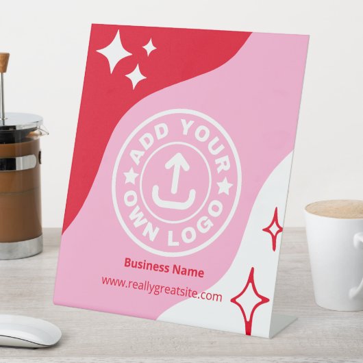 Signe De Table Logo professionnel moderne rose et rouge personnal (In SItu)