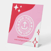 Signe De Table Logo professionnel moderne rose et rouge personnal (Recto)