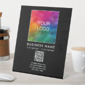 Signe De Table Logo professionnel personnalisé Code QR Modèle ver (In SItu)